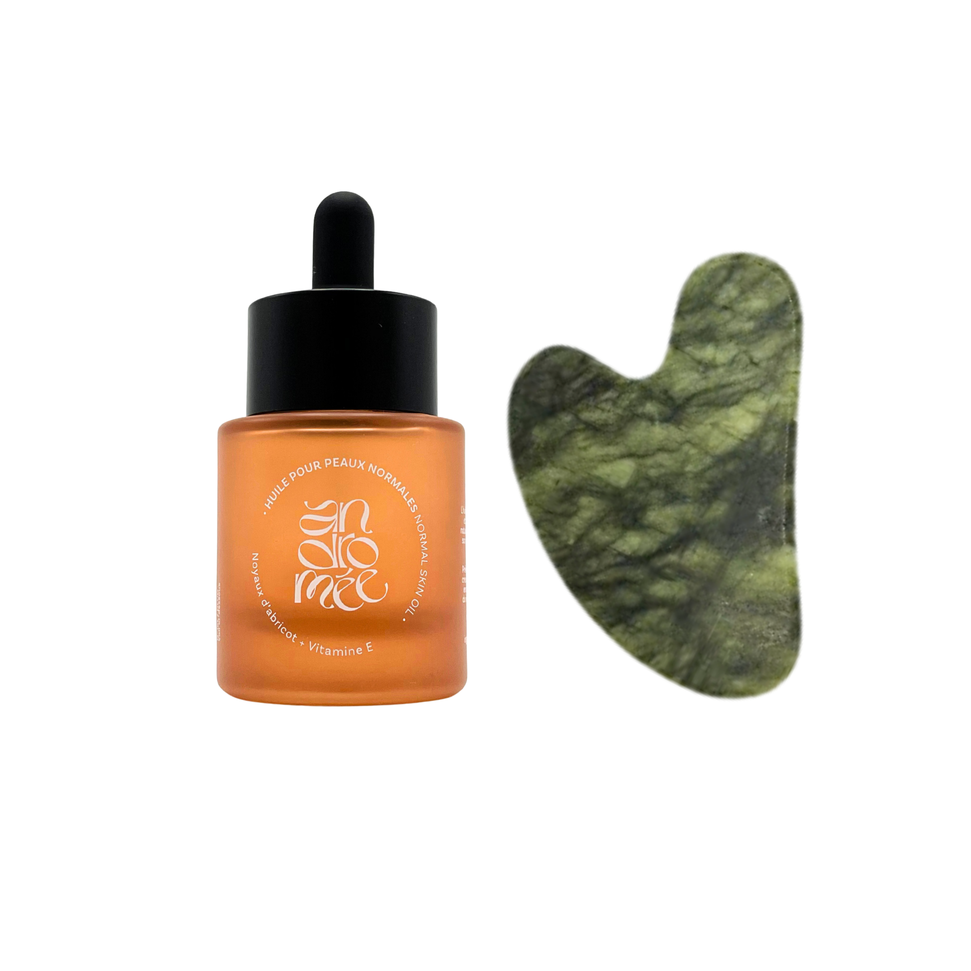 Gua sha + Huile peaux normales - Abricot + Vitamine E