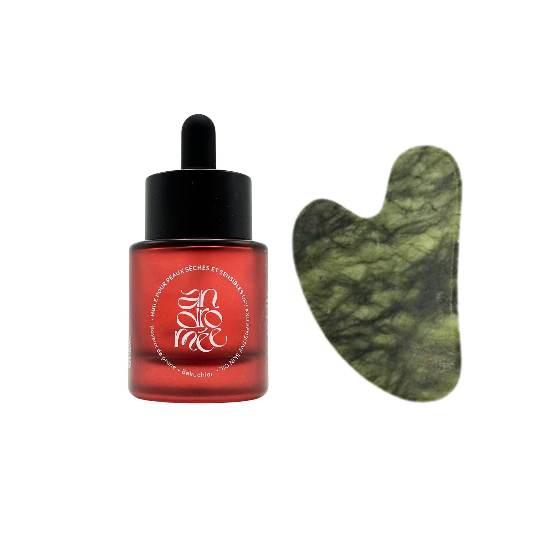 Gua sha + Huile peaux sèches - Prune + Bakuchiol