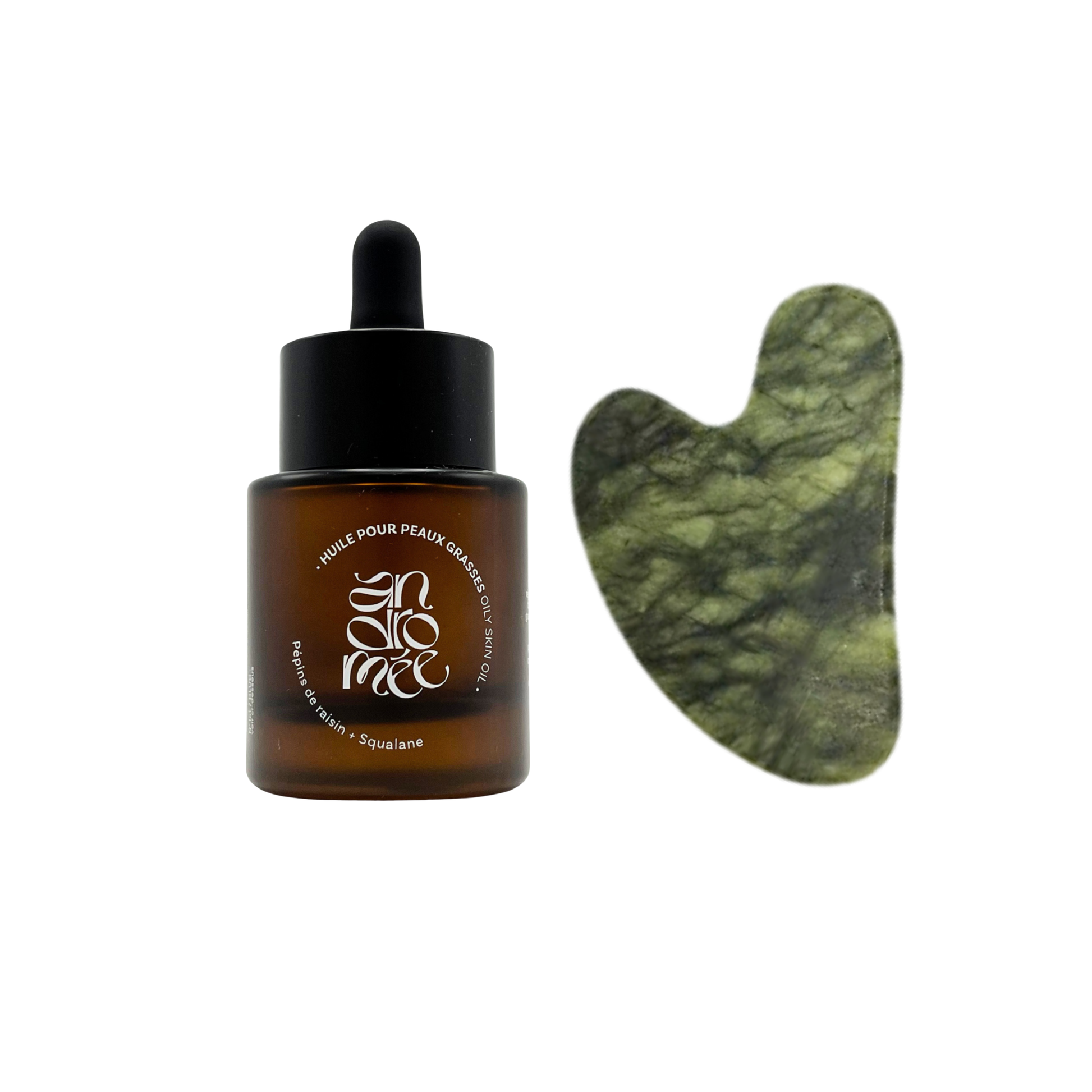 Gua sha + Huile peaux grasses - Raisin + Squalane
