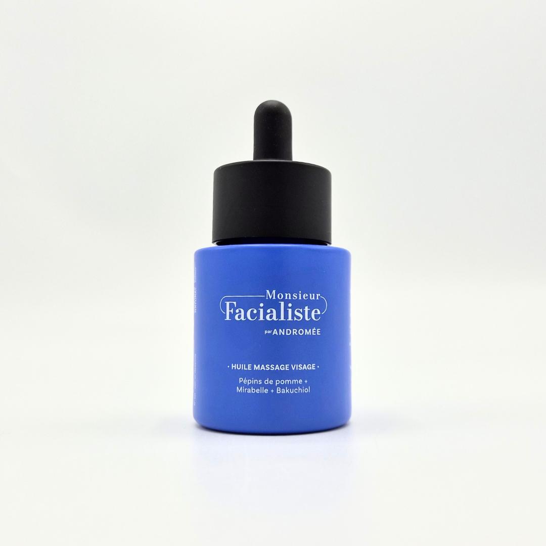 Huile massage visage M. Facialiste par Andromée