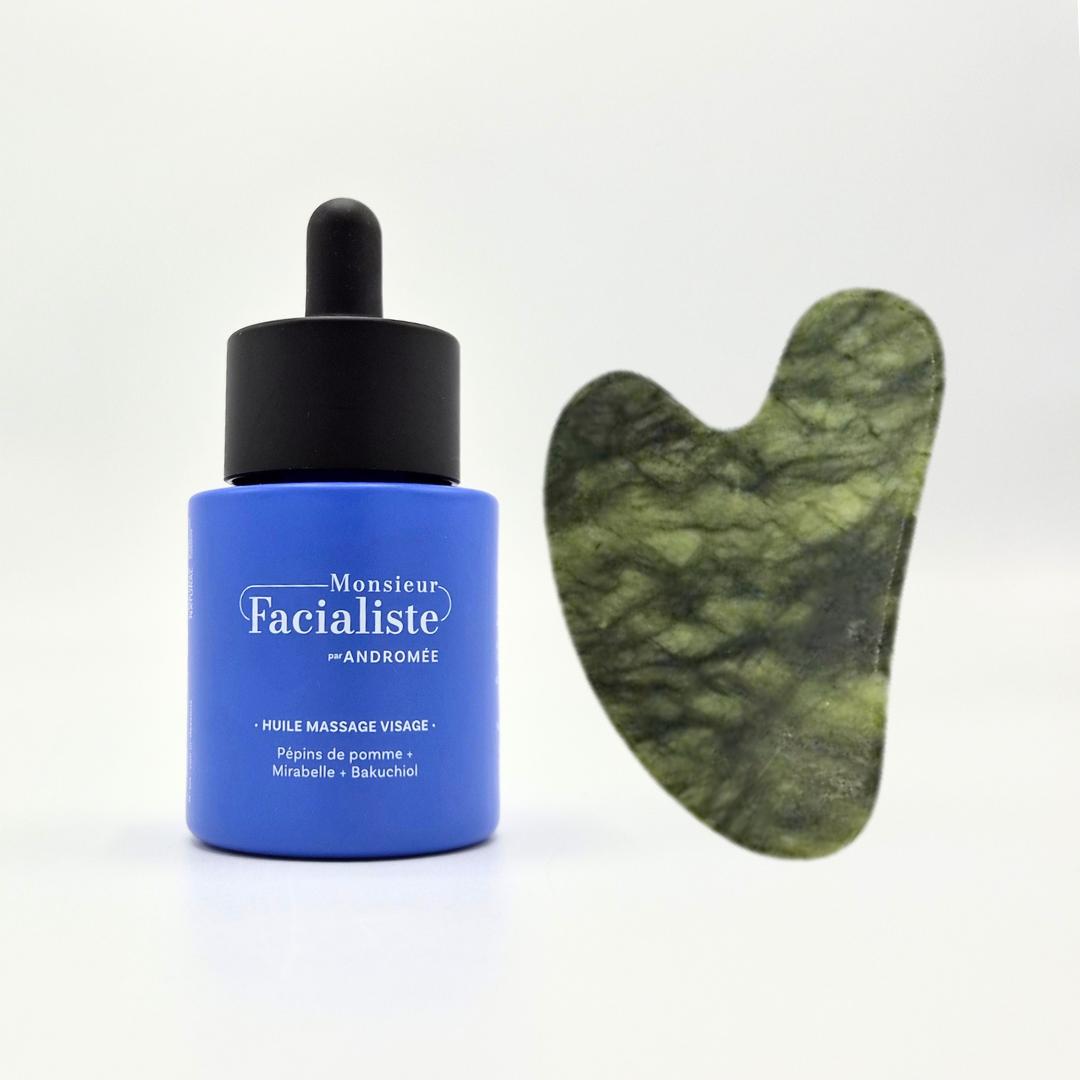 Huile de massage visage Monsieur Facialiste + Gua sha