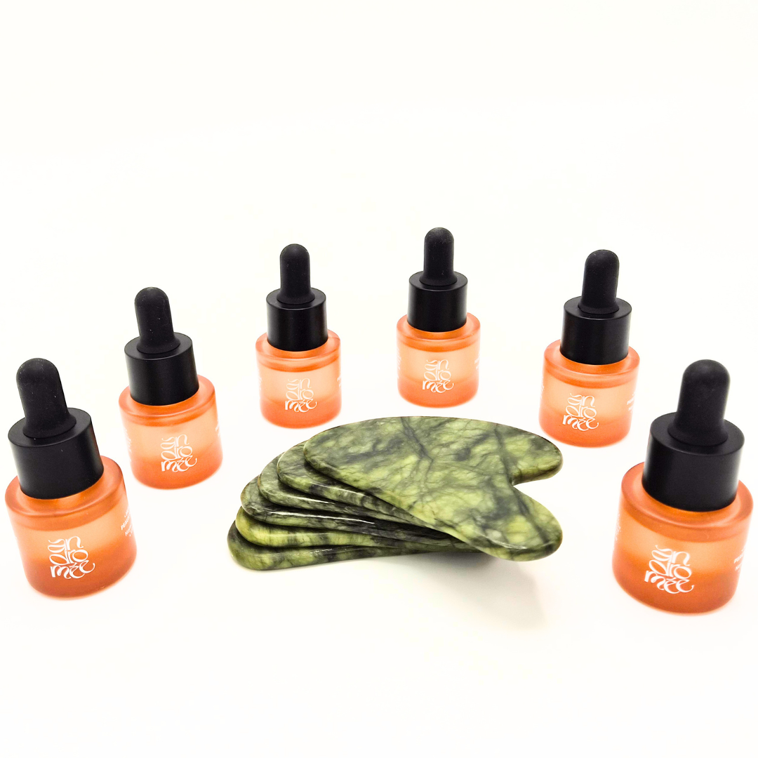 Gua sha + Huile d'abricot format voyage | Pour 1 personne