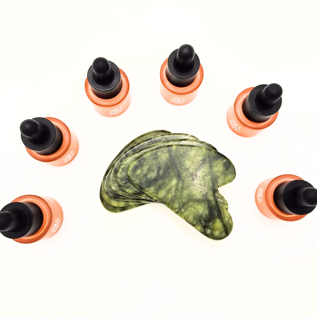 Gua sha + Huile d'abricot format voyage | Pour 1 personne