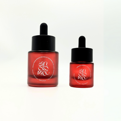 Duo d'hiver | Huile de prune pour peaux sèches + Sérum lissant